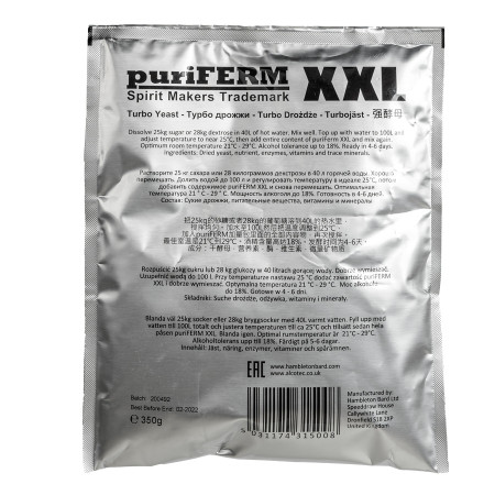 Turbo yeast alcohol "PuriFerm XXL" (350 gr) в Махачкале