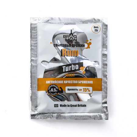 Turbo yeast alcohol BragMan "RUM TURBO" (72 gr) в Махачкале