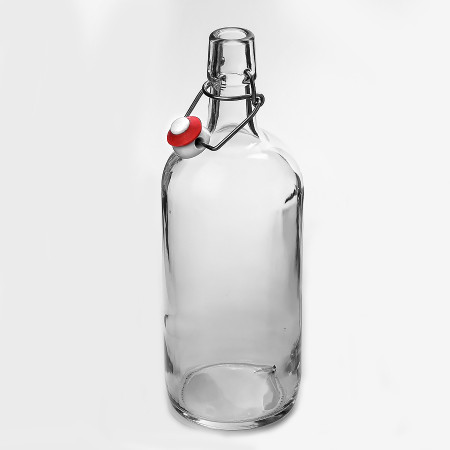 Бутылка бесцветная бугельная 1 литр в Махачкале